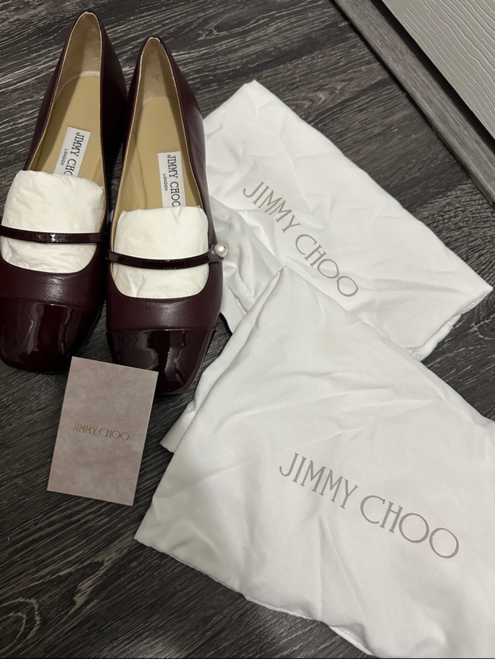 Jimmy Choo Elisa leather and patent ballet‎ flat EU 36.5 US 6.5 - Picture 6 of 7